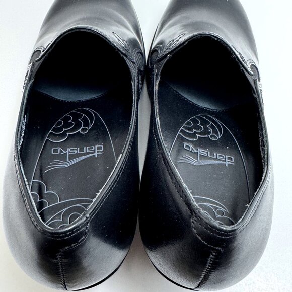 DANSKO WOMEN'S BLACK LEATHER CLOGS COMFORT SHOES SIZE 36 (US 5.5/6) - Picture 4 of 16